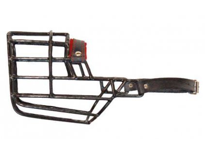 Náhubek černý/kov kolie, belgický ovčák, baset - pes