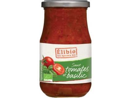 Bio rajčatová omáčka s bazalkou Elibio 300 g  + Při koupi 12 a více kusů 3% Sleva