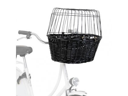 Bicycle transport basket with wire cabin - black 50x41x35cm (max. 5kg)