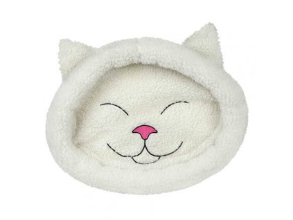 Pelíšek MIJOU kočičí hlava bílá 48 x 37 cm