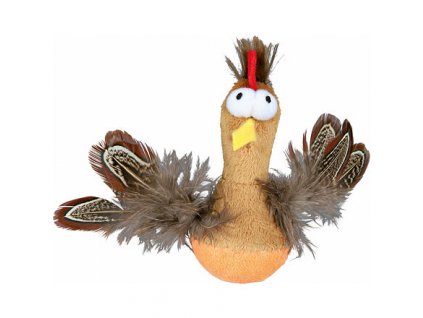 Kura Bobo z piórami i dźwiękiem 10 cm (RP 0,90 CZK)