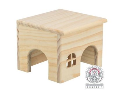 Wooden house with a flat roof