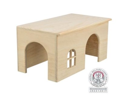 Wooden house with a flat roof