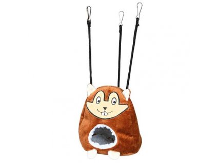 Plush hanging cave in the shape of a hamster for mice and hamsters 11x14cm