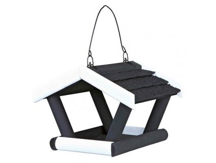 Hranitoare de exterior pentru pasari NATURA deschisa, alb-negru 17x19x14 cm