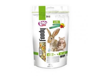 LOLO Foody ovocné krmivo pro králíky a křečky 600g Doypack