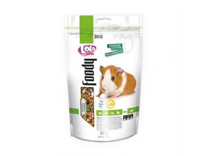 LOLO Foody kompletné krmivo pre morčatá 600 g Doypack