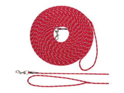 Lesa de urmarire JUNIOR pentru catei, XXS-XS: 8 m/ø 4 mm, rosu