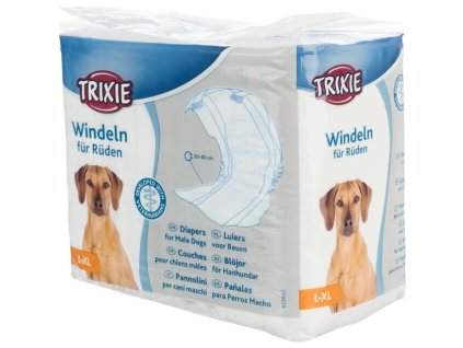 Papírové pleny pro psy (12 ks/bal.) (Velikost papírových plen pro psy L-XL: pas: 60-80 cm)