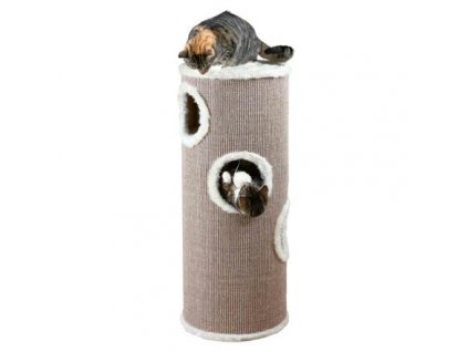 Cat scratching post TOWER EDOARDO grey/cream 100 cm
