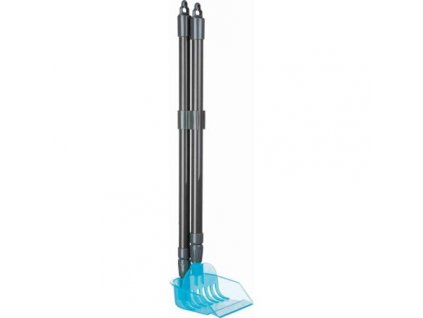 Excrement collector with telescopic pole 57-102 cm gray/blue