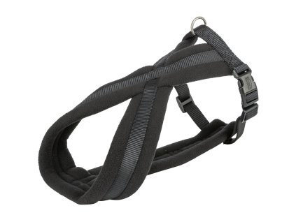 Nylonový postroj PREMIUM podšitý - černá (Velikost postroje PREMIUM S: hruď:35-65cm/20mm)