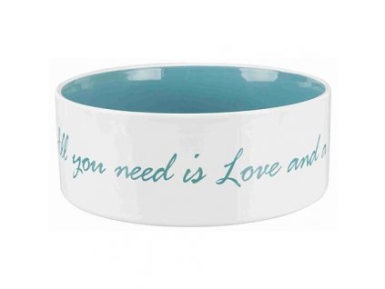 Pet's home ceramic bowl, cream/kerosene