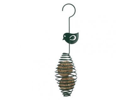 Tallow ball feeder - spiral with bird, ø 7 × 35 cm