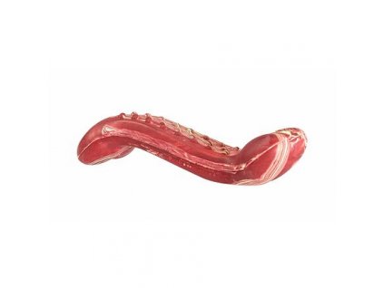 Antibakteriální dentální kost s vůní slaniny HipHop přírodní guma (Velikost dentální kosti 11 cm, pro psy do 12 kg)
