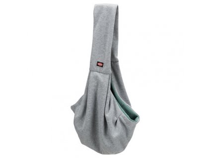 SOFT front carrier - front fabric carrier/bag, 22 x 20 x 60 cm, light gray/mint (max. 5kg)