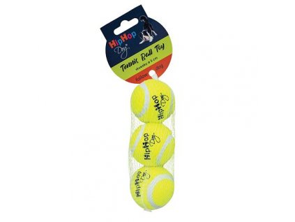 Tenisový míč pískací 5 cm (3 ks v bal.) HIPHOP DOG
