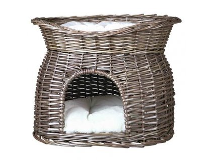Wicker hutch with resting area, grey, 54x43x37cm TRIXIE