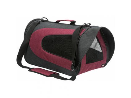 ALINA nylonová přepravní taška se síťkou 27x27x52 cm, antracit/bordó (max. 6 kg) - DOPRODEJ