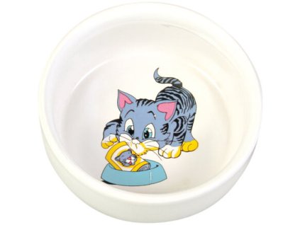 Miska ceramiczna, malowana, motyw kota 300ml/11cm