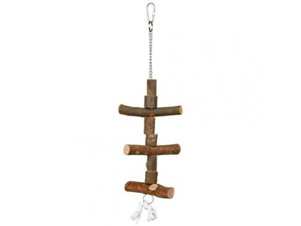 Hanging toy made of natural wood for budgies 40 cm