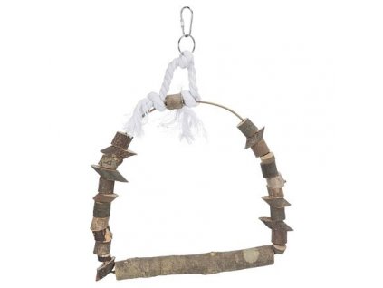Wooden swing made of natural wood