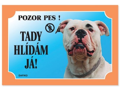 Tabuľka Dafiko americký buldog