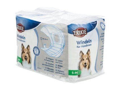 Papírové pleny pro feny (12 ks/bal.) (Velikost papírových plen pro feny S-M: 28-40 cm)