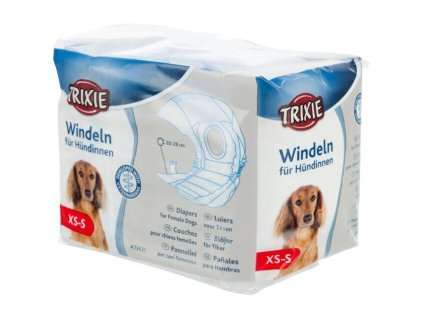 Papírové pleny pro feny (12 ks/bal.) (Velikost papírových plen pro feny XS-S: pas: 20-28 cm)