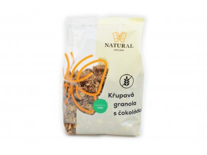 Křupavá granola s čokoládou bez lepku - Natural 300g  + Při koupi 12 a více kusů 3% Sleva