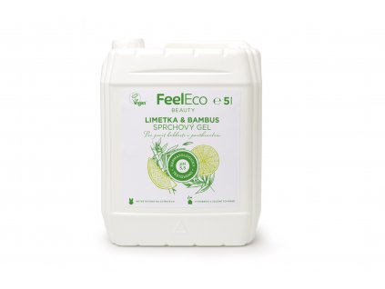 Sprchový gel - limetka & bambus - vegan - Feel Eco 5000ml  + Při koupi 12 a více kusů 3% Sleva