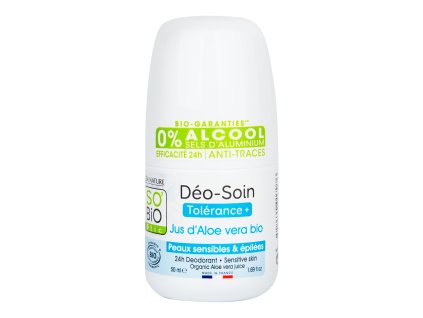 Deodorant natural 24h Tolerance+ cu aloe vera 50 ml BIO SO'BiO étic