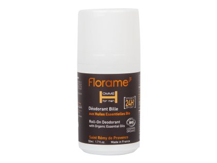 Natural men's deodorant 24h roll-on HOMME 50 ml BIO FLORAME