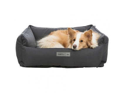 Farello square bed, black
