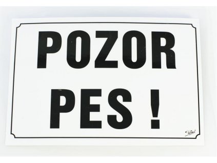 Warning sign "Beware of dog!" 21.5 x 15.5 cm, black/white