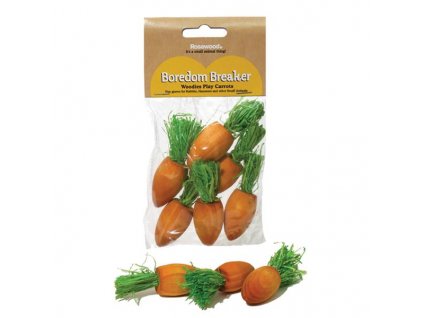Interactive wooden chew toy - carrot substitute Rosewood 6 pcs