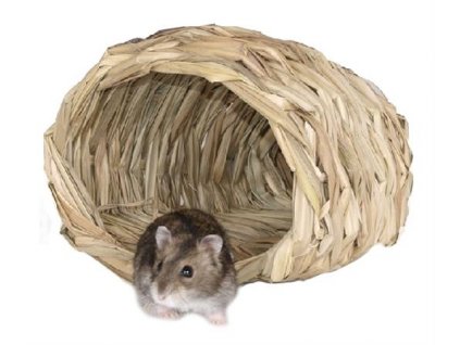 Hamster/mouse wicker basket house 15 x 14 x 10 cm