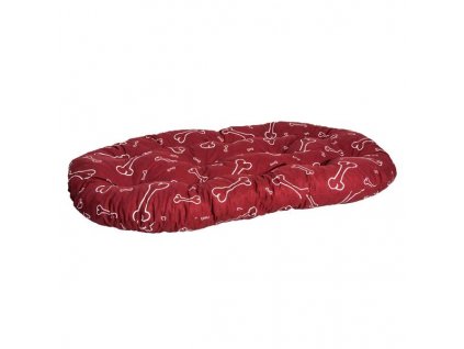 Pernă ovală din bumbac. Os visiniu/alb 100 cm