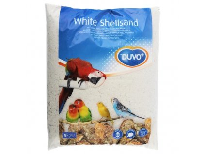 Hygienesand für Vögel, weiß + Duvo-Muscheln + 5 kg