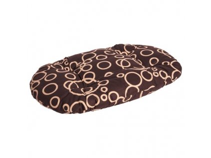 Ovális pamut párna. Cooper barna/bézs 60 cm