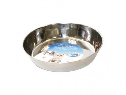 Duvo+ flacher Katzennapf aus Edelstahl, 200 ml