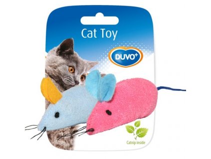 Toy cat textile Mouse mix colors Duvo+ 2 pcs, 6 x 5 x 3 cm