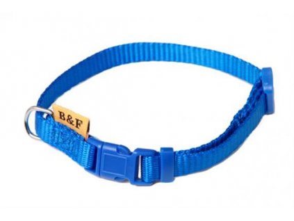 Puppy nylon collar with identification - blue BAFPET 1.00 x 20-35 cm