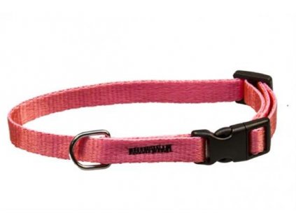 Puppy nylon collar, pink, with black buckle BAFPET 1.00 x 18-26 cm