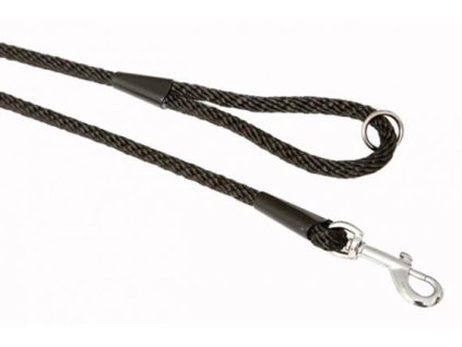 Textile rope leash "Spiral" black BAFPET 1.40 x 150 cm