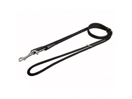 Textile rope leash "Spiral" black BAFPET 1.00 x 240 cm