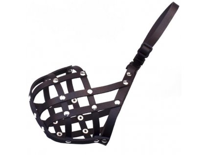 Leather muzzle black BAFPET No. 3 cocker spaniel