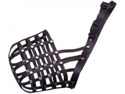Leather muzzle black BAFPET No. 6 German Shepherd