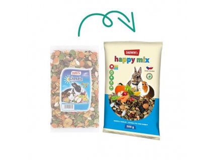 Darwins Happy mix guinea pig and rabbit 500 g