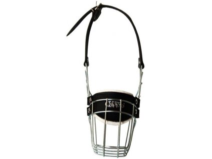Metal muzzle Doberman - female, chrome 100 x 140 x 115 mm